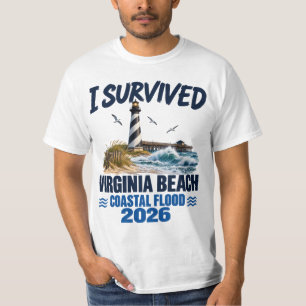 Camiseta Eu Sobrevivi à Enchente Costeira de Virginia Beach