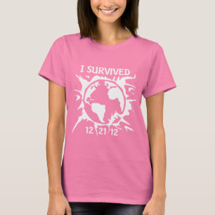 Camiseta "Eu sobrevivi" a extremidade a 12-21-12 do t-shirt