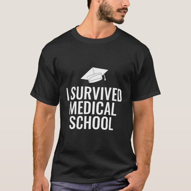 Camiseta Eu Sobrevivi à Faculdade de Medicina (Frente)