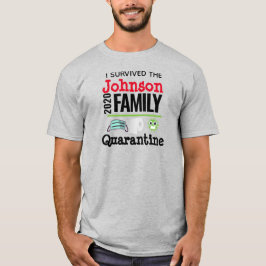 Camiseta Eu Sobrevivi à Família Coronavírus Quarantine Funn