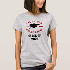 Camiseta Eu sobrevivi à formatura do ensino fundamental tur