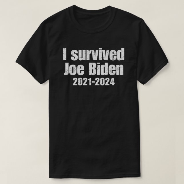 Camiseta Eu sobrevivi a Joe Biden 2021-2024 (Frente do Design)
