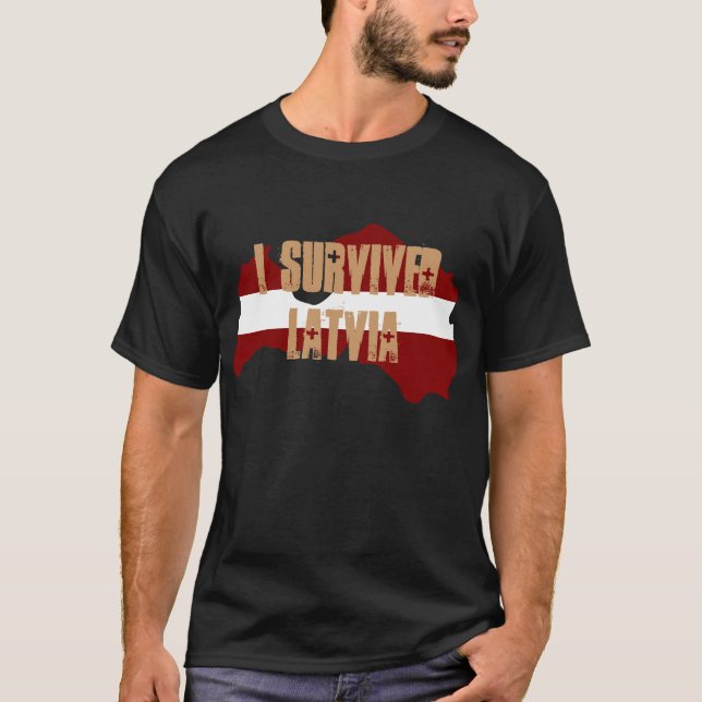 CAMISETA EU SOBREVIVI A LATVIA (Frente)