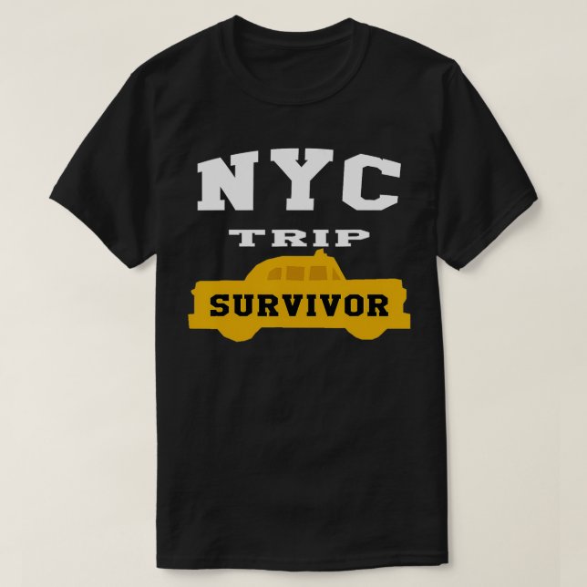 Camiseta Eu Sobrevivi À Minha Viagem Para A NYC Adorava via (Frente do Design)