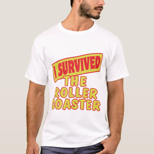 CAMISETA EU SOBREVIVI À MONTANHA-RUSSA (Frente)