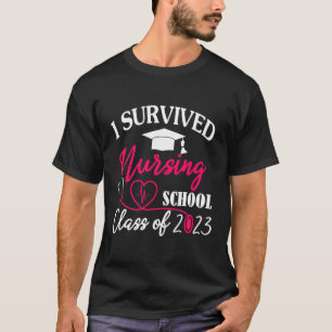 Camiseta Eu Sobrevivi À Nursing School 2023 Nurse Graduatio