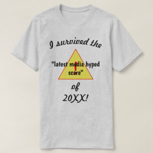 Camiseta Eu Sobrevivi À Última Mídia Com Assusto E Novid