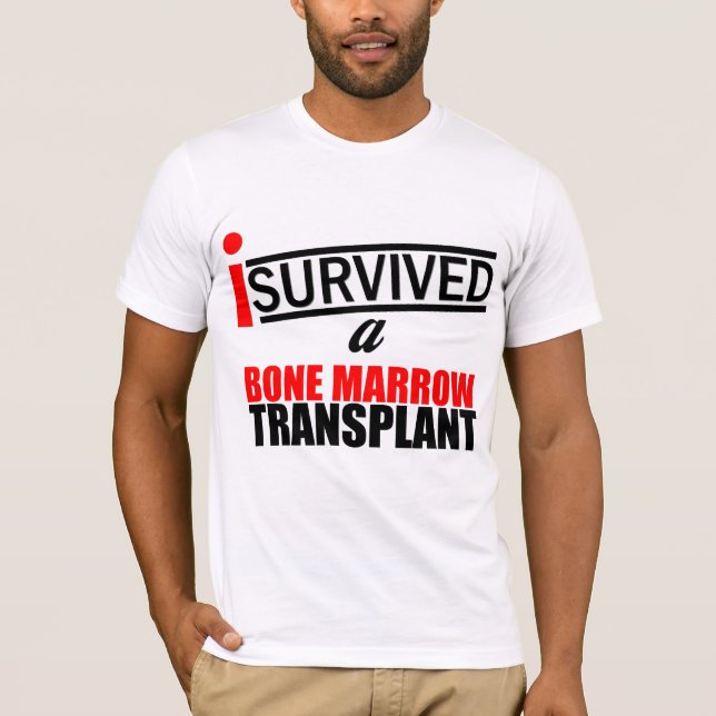 Camiseta Eu sobrevivi a uma transplantação da medula (Frente)