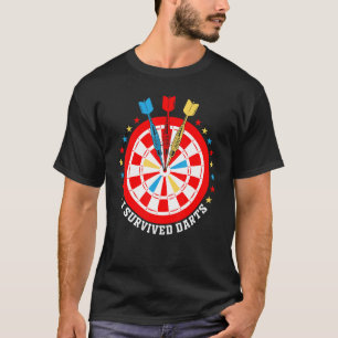 Camiseta Eu Sobrevivi ao Dark Dart Board e ao Dart Game