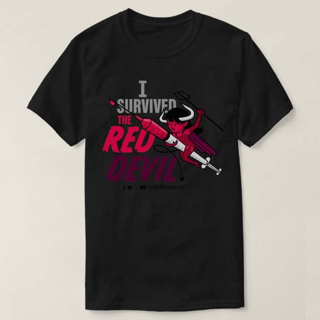 Camiseta Eu Sobrevivi ao Diabo Vermelho (Frente do Design)