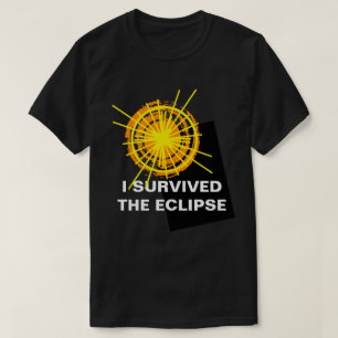 Camiseta Eu Sobrevivi Ao Eclipse engraçado, personalizável