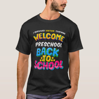 Camiseta Eu Sobrevivi Ao Ensino Virtual De Volta Ao Pré-cho