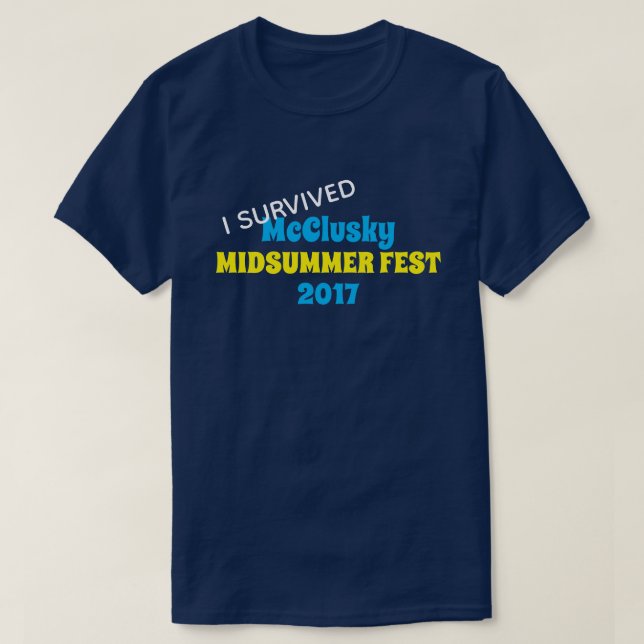 Camiseta "Eu sobrevivi" ao evento ou à reunião (Frente do Design)