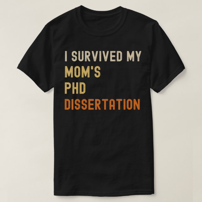 Camiseta Eu sobrevivi ao formando de dissertação de doutora (Frente do Design)