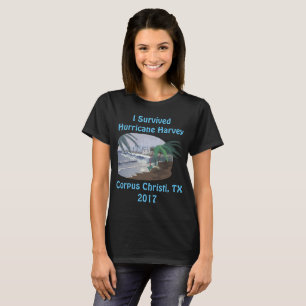 Camiseta Eu Sobrevivi Ao Furacão Harvey 2017 (Corpus Chris