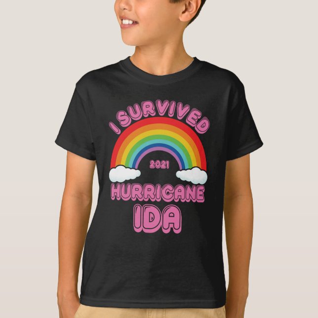 Camiseta Eu Sobrevivi Ao Furacão Ida (Frente)