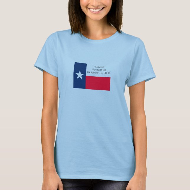 Camiseta Eu Sobrevivi Ao Furacão Ike T-Shirt (Frente)