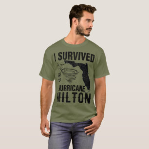 Camiseta Eu Sobrevivi Ao Furacão Milton outubro de 2024