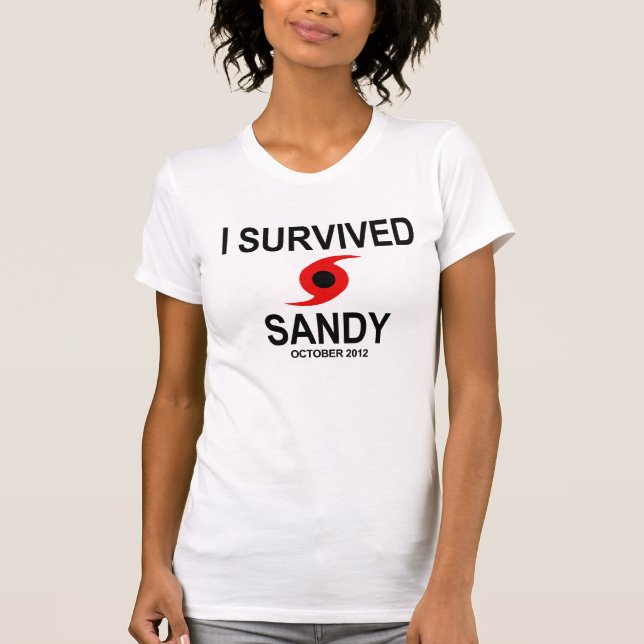 CAMISETA EU SOBREVIVI AO FURACÃO SANDY (Frente)