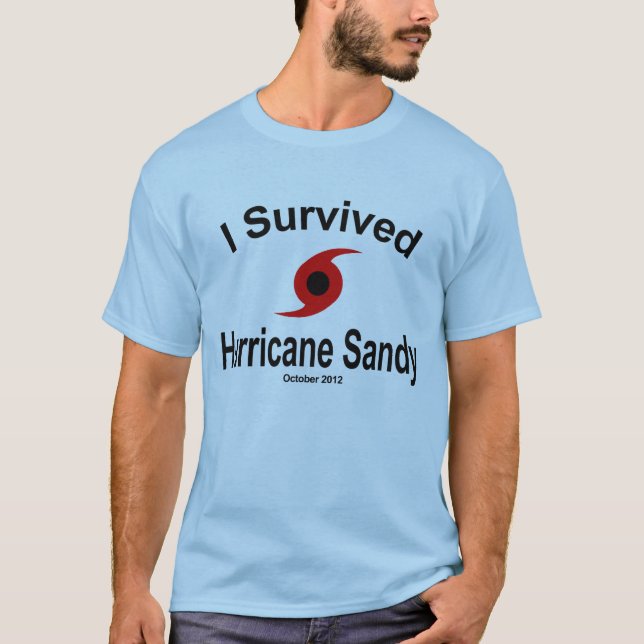 Camiseta Eu sobrevivi ao furacão Sandy (Frente)