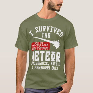 Camiseta Eu sobrevivi ao meteoro do russo
