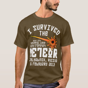 Camiseta Eu sobrevivi ao meteoro do russo