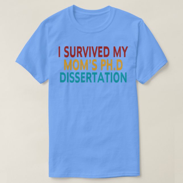Camiseta Eu sobrevivi ao meu formando de dissertação de dou (Frente do Design)