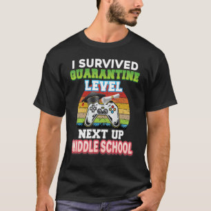 Camiseta Eu Sobrevivi ao Nível de Quarentena Próximo ao Méd