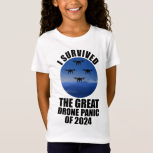 Camiseta Eu Sobrevivi Ao Pânico Do Drone Excelente De 2024