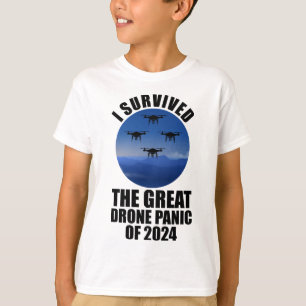 Camiseta Eu Sobrevivi Ao Pânico Do Drone Excelente De 2024