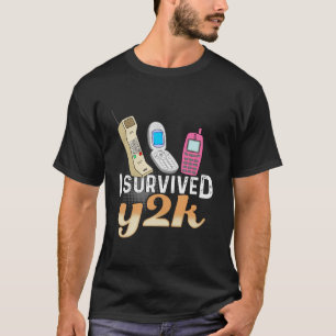 Camiseta Eu Sobrevivi ao Presente de Celular Antigo Y2K Eng