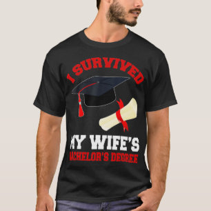 Camiseta Eu Sobrevivi ao Solteiro da minha esposa - Graduaç