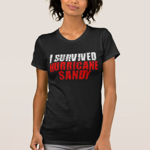 Camiseta Eu sobrevivi ao t-shirt afligido Sandy do furacão