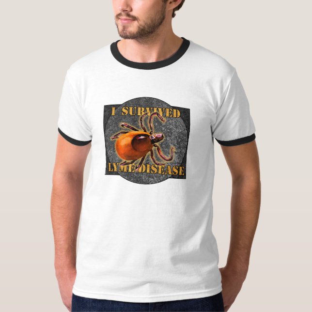Camiseta Eu sobrevivi ao t-shirt da doença de Lyme (Frente)