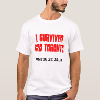Camiseta EU SOBREVIVI ao t-shirt de G20 TORONTO