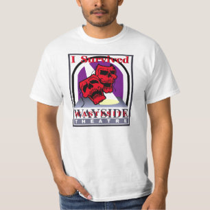 Camiseta Eu sobrevivi ao t-shirt do teatro do Wayside
