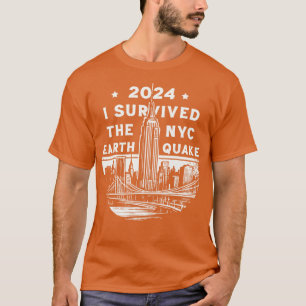 Camiseta Eu sobrevivi ao terremoto de Nova Iorque em 2024