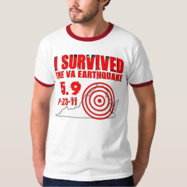 Camiseta Eu sobrevivi ao terremoto de Virgínia