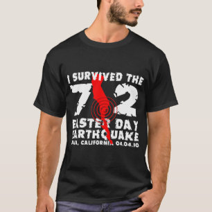 Camiseta Eu sobrevivi ao terremoto do dia da páscoa 7,2