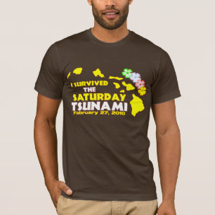 Camiseta Eu sobrevivi ao tsunami de sábado