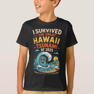 Camiseta Eu Sobrevivi Ao Tsunami Excelente Havaí De 2025 To