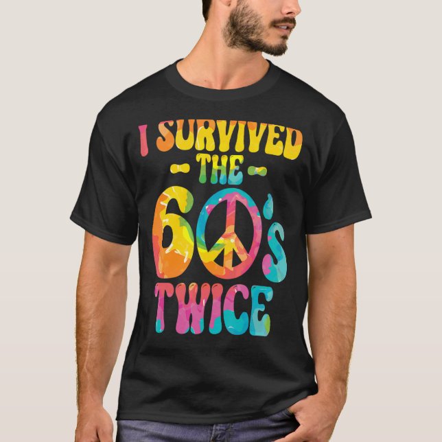 Camiseta Eu Sobrevivi aos 60 e 60, 70, 70 anos (Frente)
