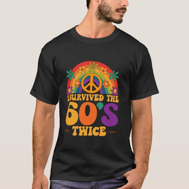 Camiseta Eu Sobrevivi aos 60 e 60, 70, 70 anos (Frente)