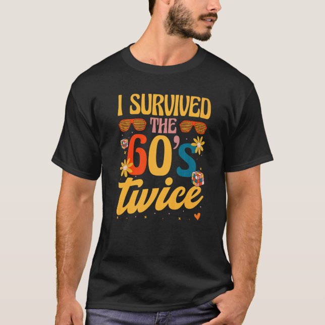 Camiseta Eu Sobrevivi aos 60 e 60, 70, 70 anos (Frente)