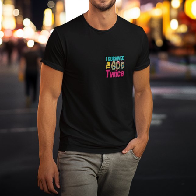 Camiseta Eu Sobrevivi Aos Sessenta E Roupa 60º Aniversário (Criador carregado)