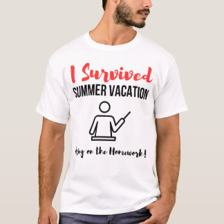 Camiseta Eu Sobrevivi às Férias de Verão