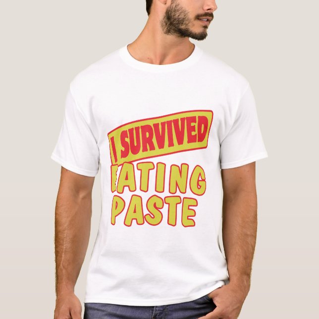 CAMISETA EU SOBREVIVI COMENDO MASSA (Frente)
