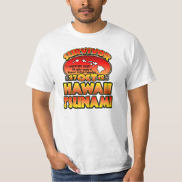 Camiseta Eu sobrevivi Havaí tsunami ao 27 de outubro de