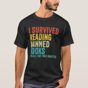 Camiseta Eu Sobrevivi Lendo Livros Banidos Livro Bibliotecá