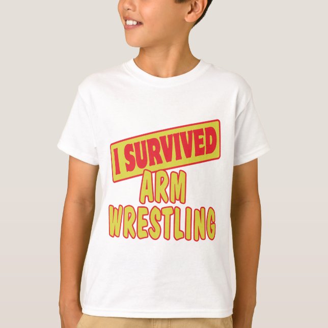 CAMISETA EU SOBREVIVI LUTA DE BRAÇO (Frente)